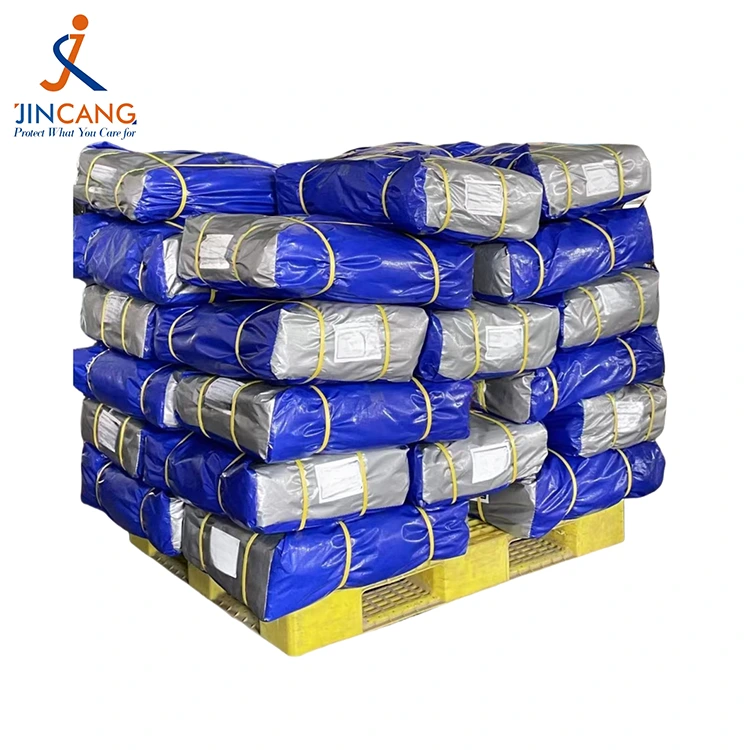 180G tumesinine hõbe PE Tarpaulin