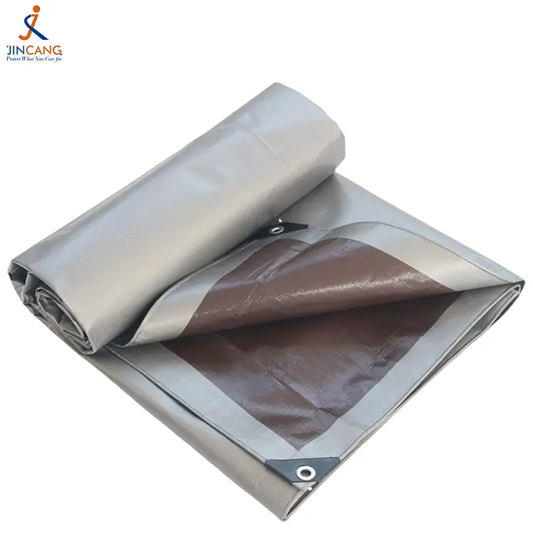 220 g hõbepruuni PE tarpauliini