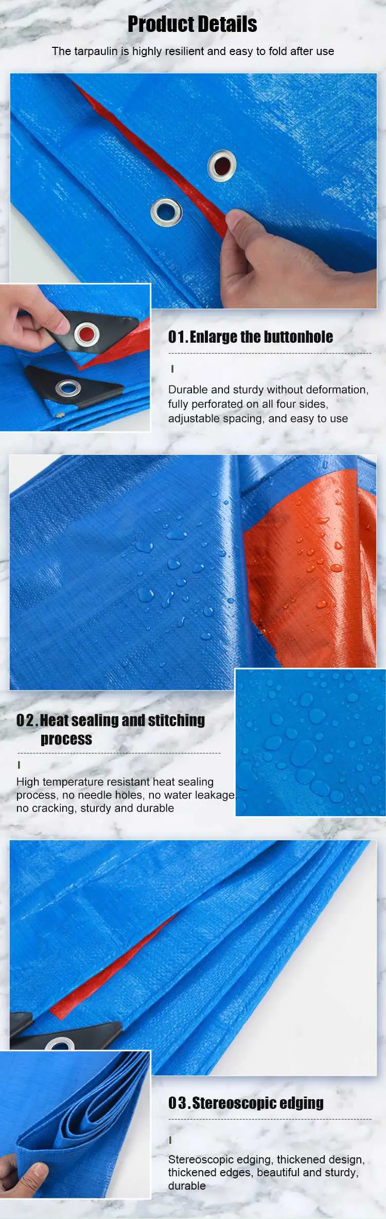 170g White PE Tarpaulin